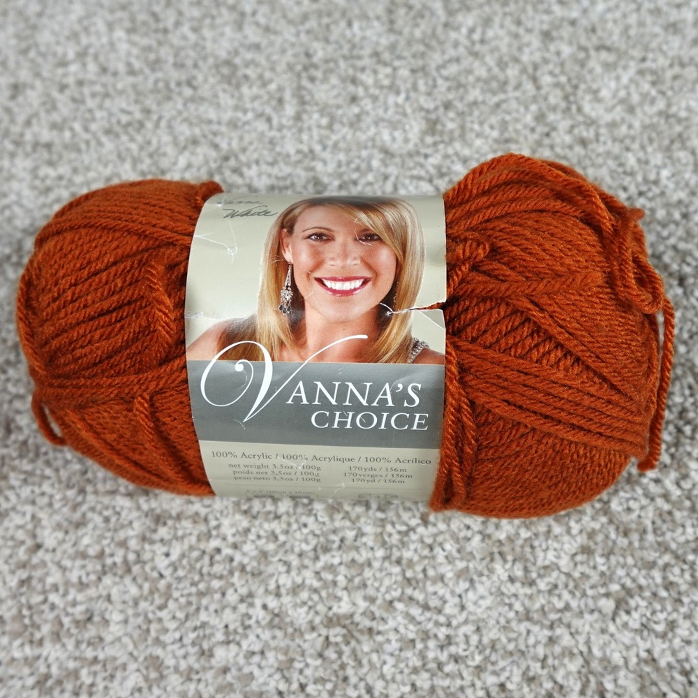Lion Brand Vanna's Choice Yarn Rust Medium 4 Worsted Acrylic 170 Yards‎ Art 860